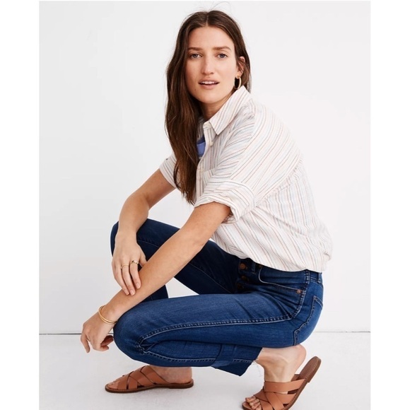 Madewell 10" High-Rise Skinny Crop Jeans: Button-Front TENCEL™ Denim Edition - Picture 2 of 11